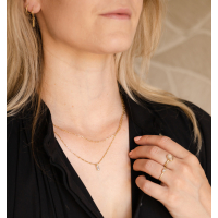 14 KT GOUDEN PAPERCLIP KETTING 