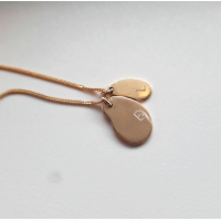 KETTING MET INITIALEN HANGER IN ZILVER