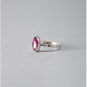 UNIQUE RING WITH PINK TOURMALINE SIZE 16 