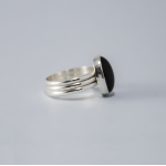 GROTE ZILVEREN RING MET ZWARTE ONYX