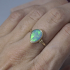 14CT GOLDEN RING WITH TRIPLET OPAL SIZE 16