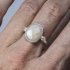 UNIEKE RING MET MAANSTEEN EN ZIRCONIA'S IN MAAT 18