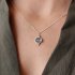 ZILVEREN KETTING MET LABRADORIET HANGER