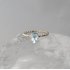 14K WITGOUDEN RING MET AQUAMARIJN  