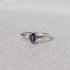 ZILVEREN RING MET OVALE PAARSE AMETHIST MAAT 17