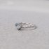 SILVER RING WITH SQUARE BLUE TOPAZ, SIZE 16
