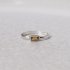 ZILVEREN RING MET BAGUETTE GELE CITRIEN MAAT 16