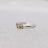 ZILVEREN RING MET BAGUETTE GELE CITRIEN MAAT 16