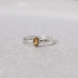 SILVER RING WITH OVAL YELLOW CITRINE, SIZE 16