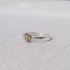 SILVER RING WITH OVAL YELLOW CITRINE, SIZE 16